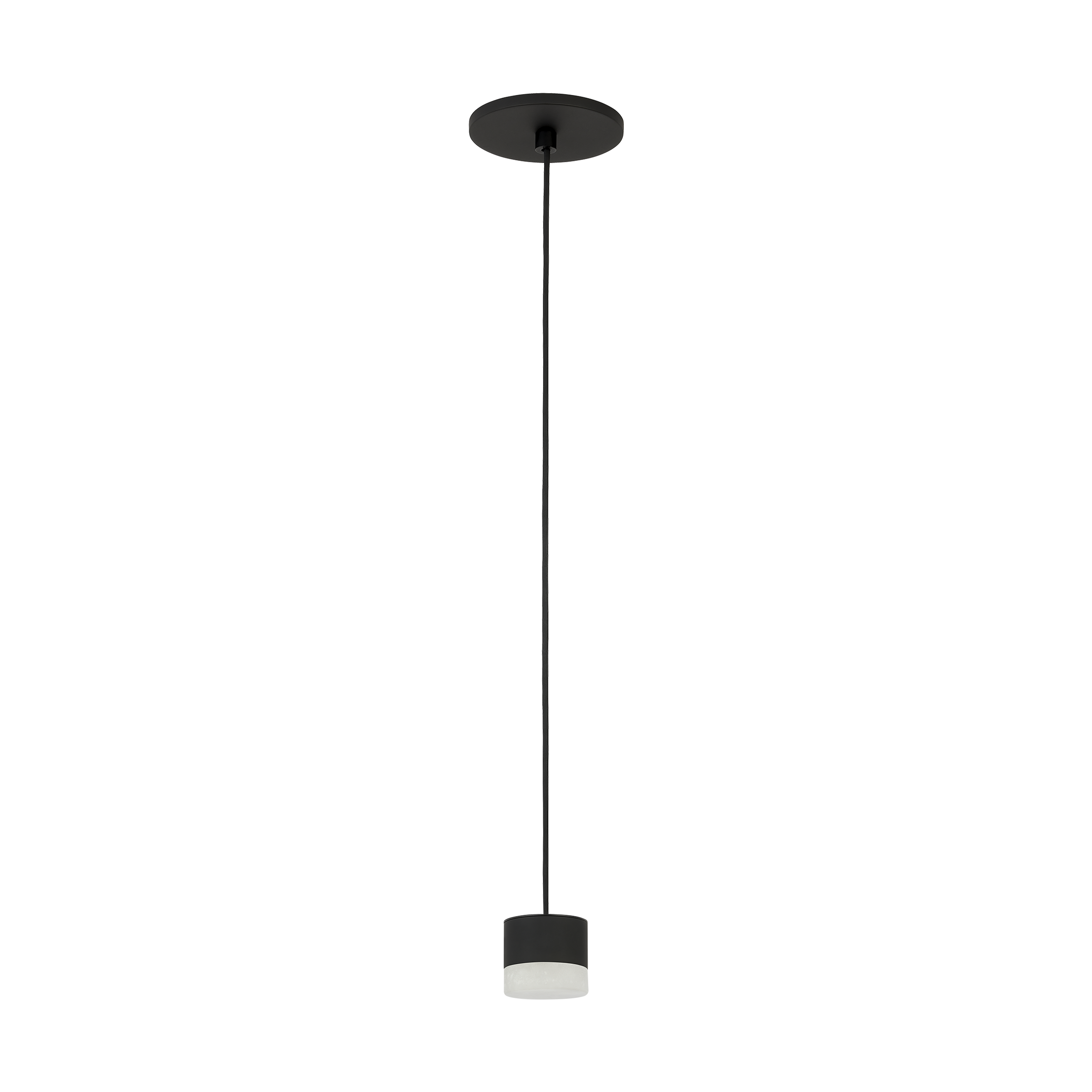 Gable Alabaster 1 Light Pendant Nightshade Black 3000K 90 CRI