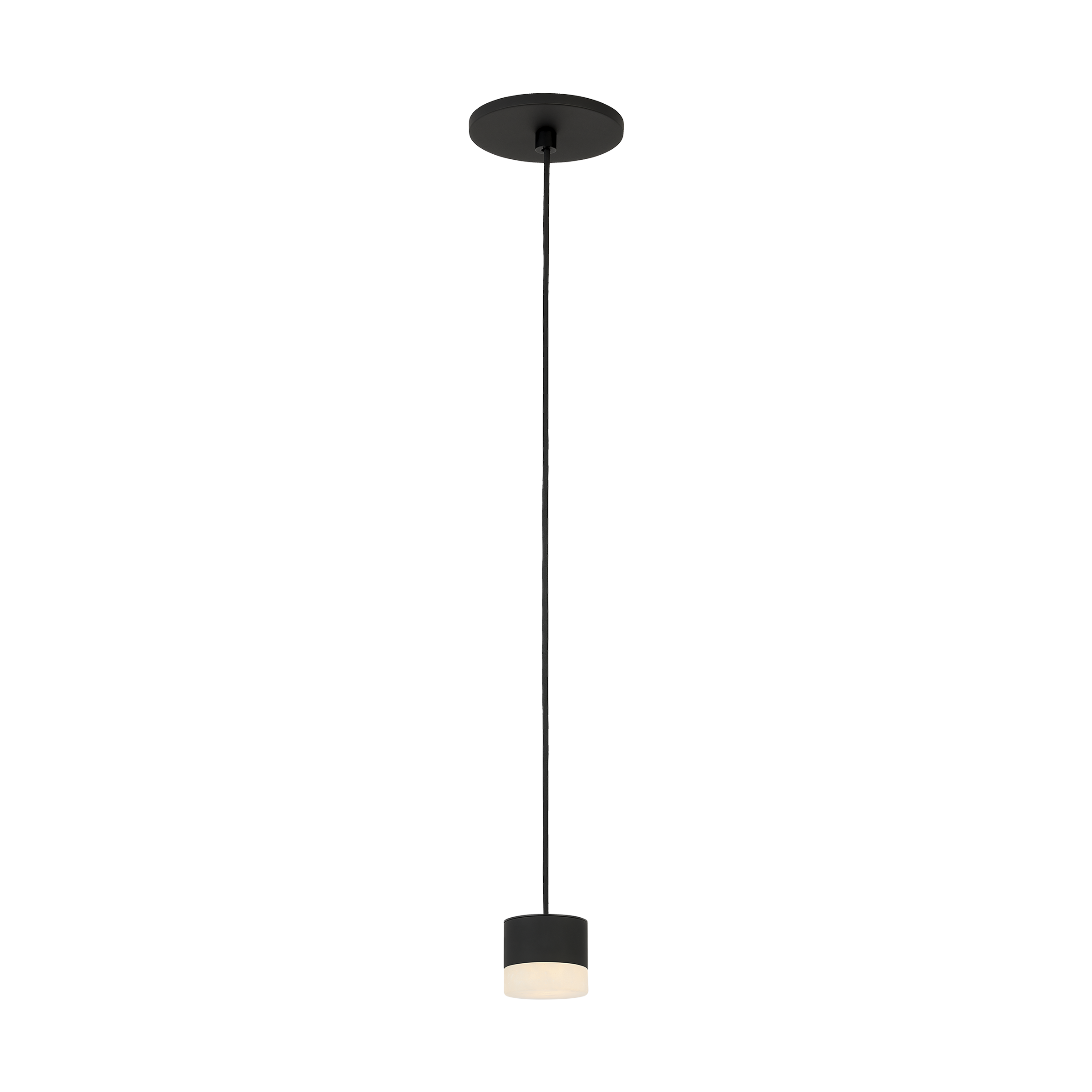 Gable Alabaster 1 Light Pendant Nightshade Black 3000K 90 CRI