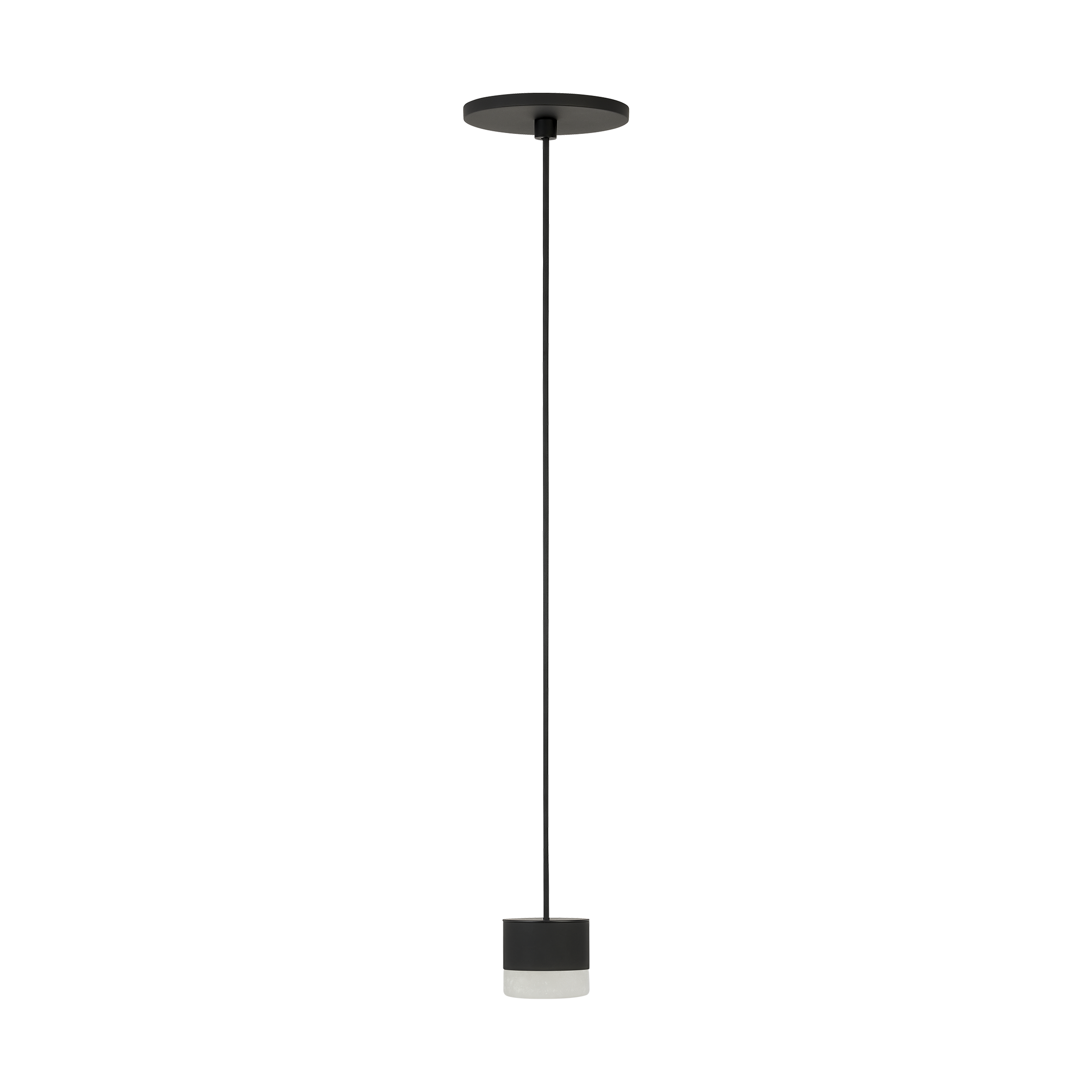 Gable Alabaster 1 Light Pendant Nightshade Black 3000K 90 CRI