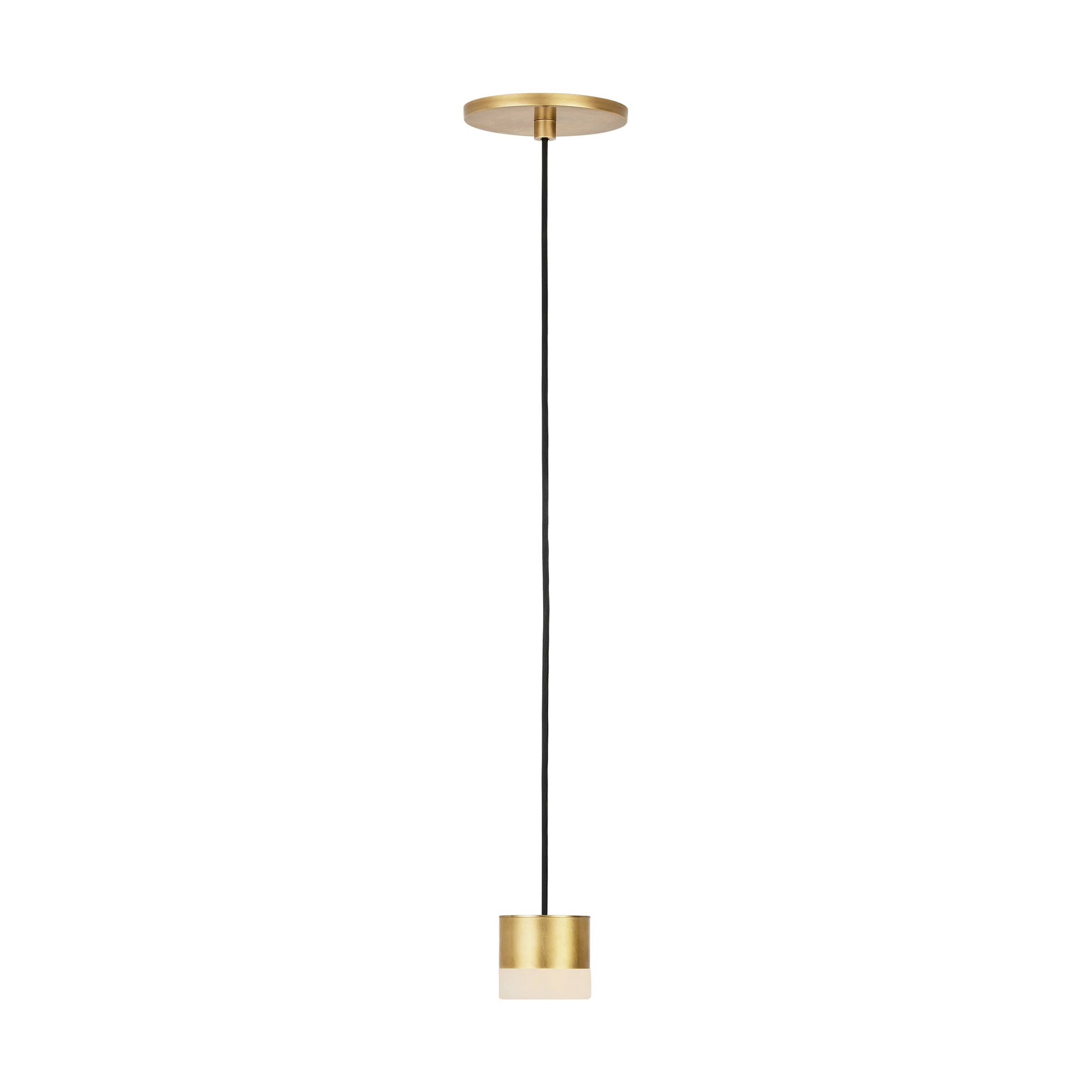 Gable Alabaster 1 Light Pendant Hand Rubbed Antique Brass 3000K 90 CRI