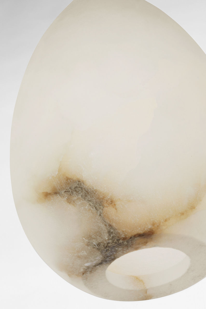 Alina Alabaster Medium Pendant | Alabaster Nightshade Black Bulb Not Included