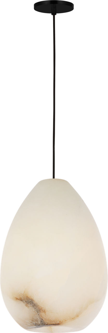Alina Alabaster Medium Pendant | Alabaster Nightshade Black Bulb Not Included