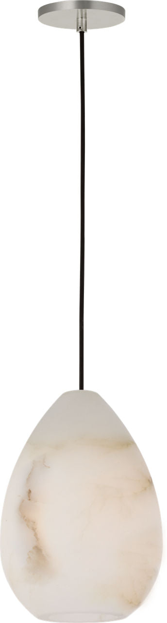 Alina Alabaster Medium Pendant Alabaster Polished Nickel LED 2700K 90 CRI lamp