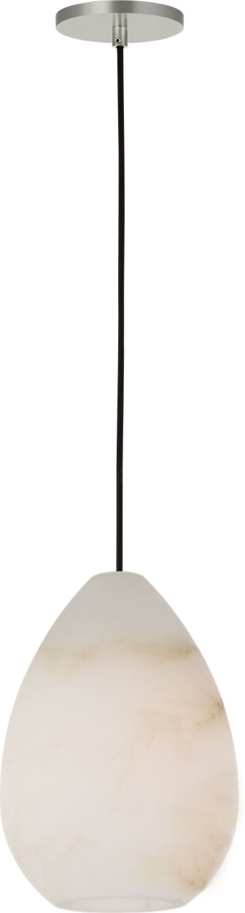 Alina Alabaster Medium Pendant Alabaster Polished Nickel LED 2700K 90 CRI lamp