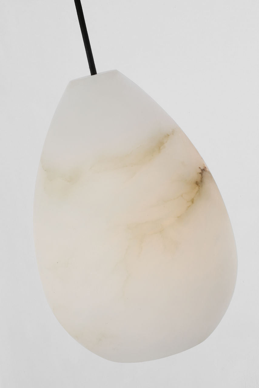 Alina Alabaster Small Pendant Alabaster Nightshade Black Bulb Not Included