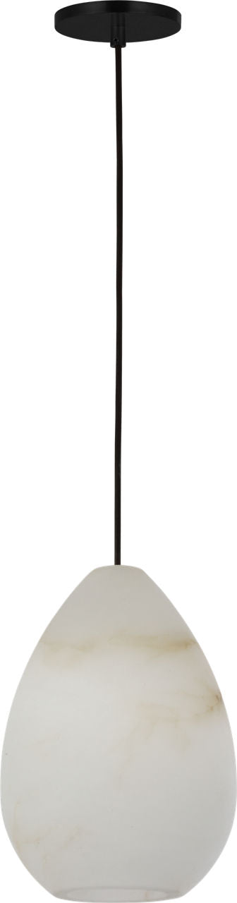 Alina Alabaster Small Pendant Alabaster Nightshade Black 2700K 90 CRI LED Lamp