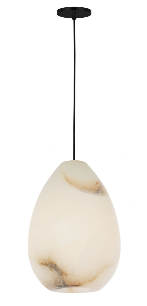 Alina Alabaster Small Pendant Alabaster Nightshade Black 2700K 90 CRI LED Lamp