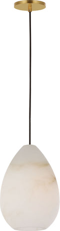 Alina Alabaster Small Pendant Alabaster hand rubbed antique brass LED 2700K 90 CRI lamp