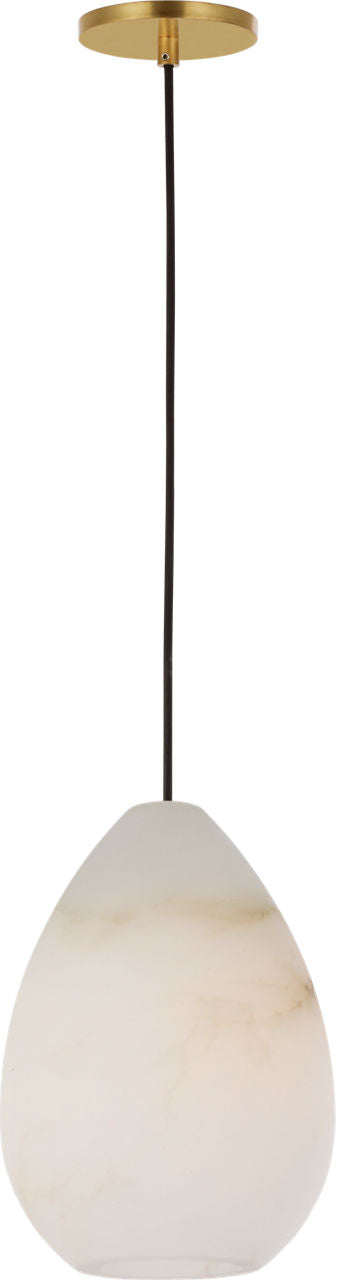 Alina Alabaster Small Pendant Alabaster hand rubbed antique brass LED 2700K 90 CRI lamp
