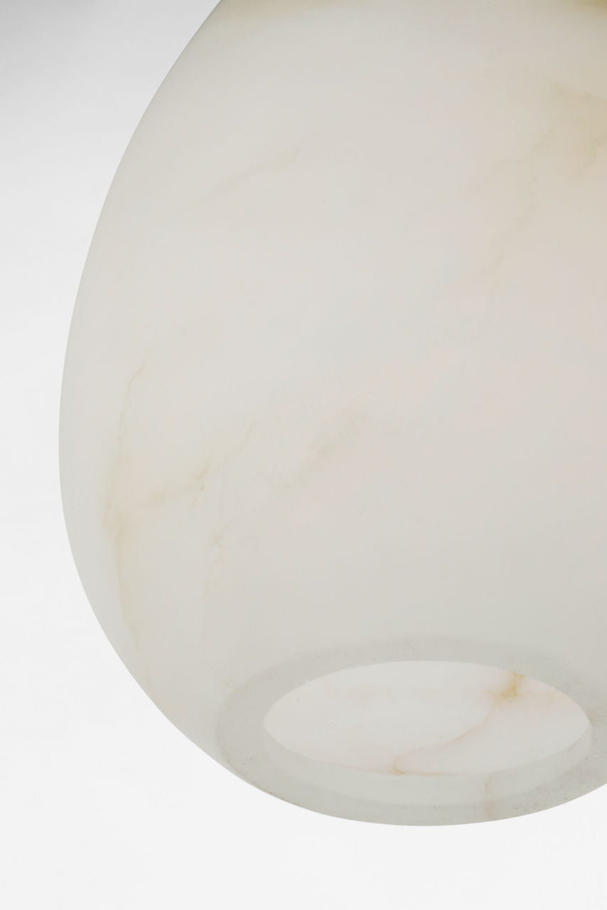 Alina Alabaster Small Pendant Alabaster polished nickel LED 2700K 90 CRI lamp