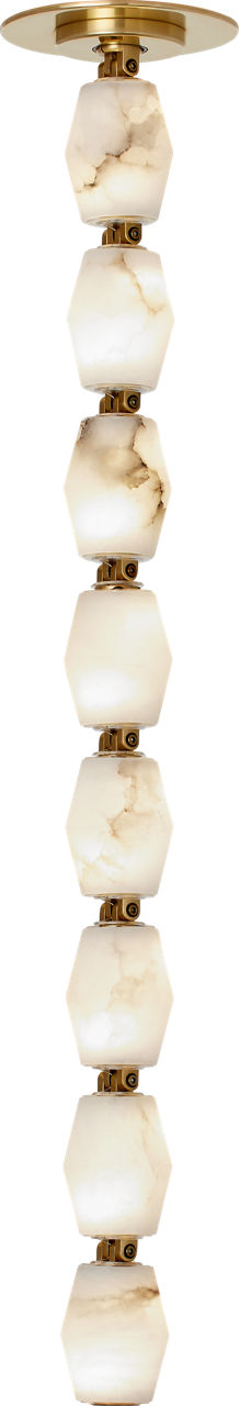 Collier Alabaster 24 Pendant | Hand-Rubbed Antique Brass 3000K Surface 120V-277V Universal