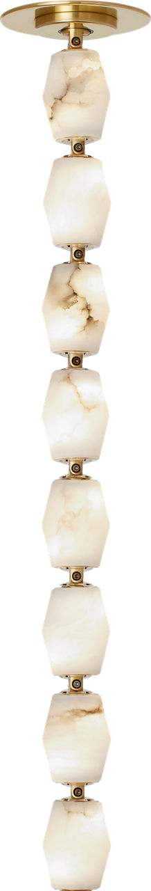 Collier Alabaster 24 Pendant | Hand-Rubbed Antique Brass 2700K Remote 120V