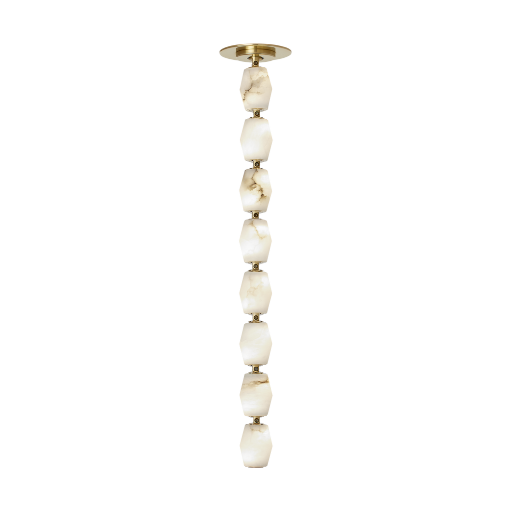 Collier Alabaster 24 Pendant | Hand-Rubbed Antique Brass 2700K Surface 120V-277V Universal