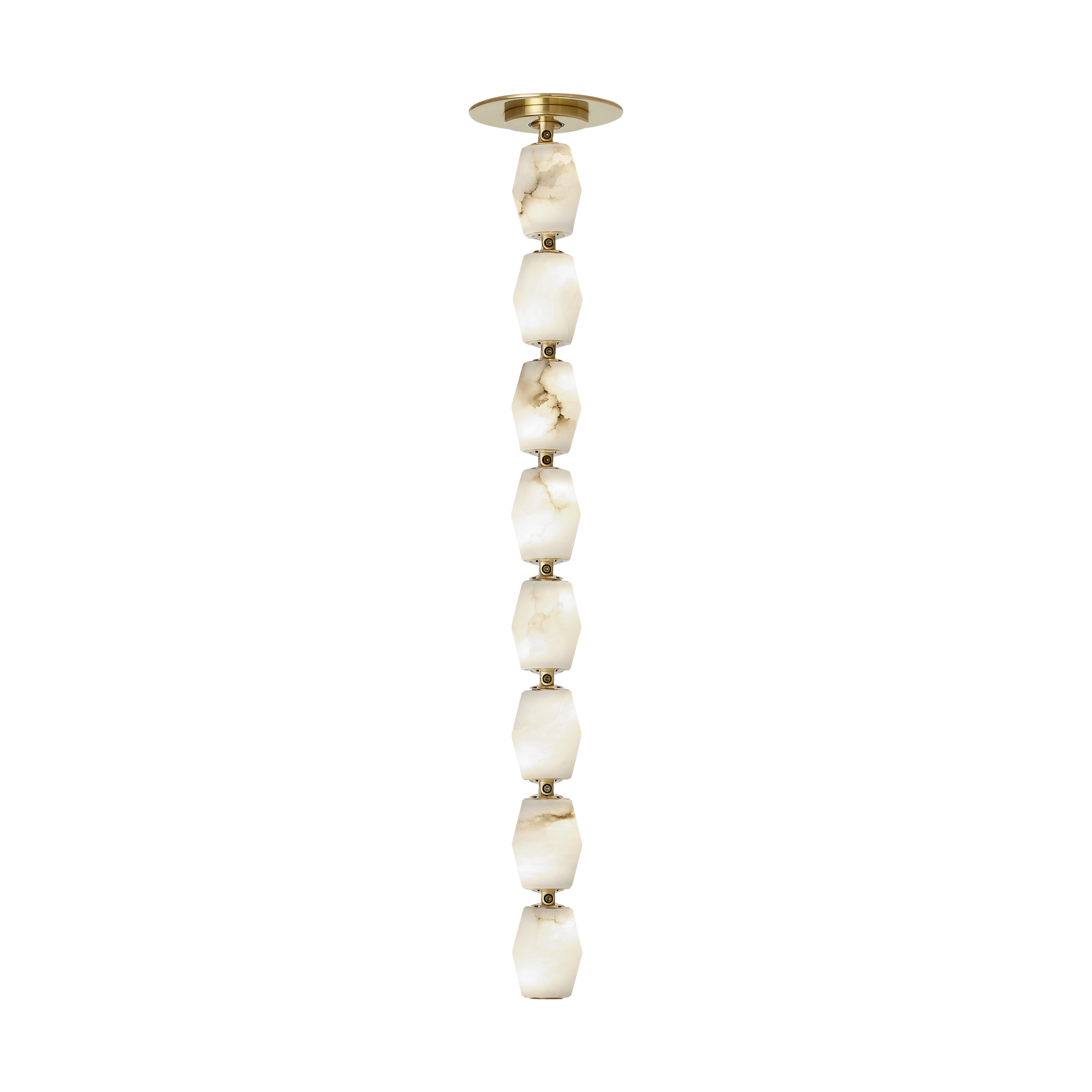 Collier Alabaster 24 Pendant | Hand-Rubbed Antique Brass 2700K Surface 120V-277V Universal