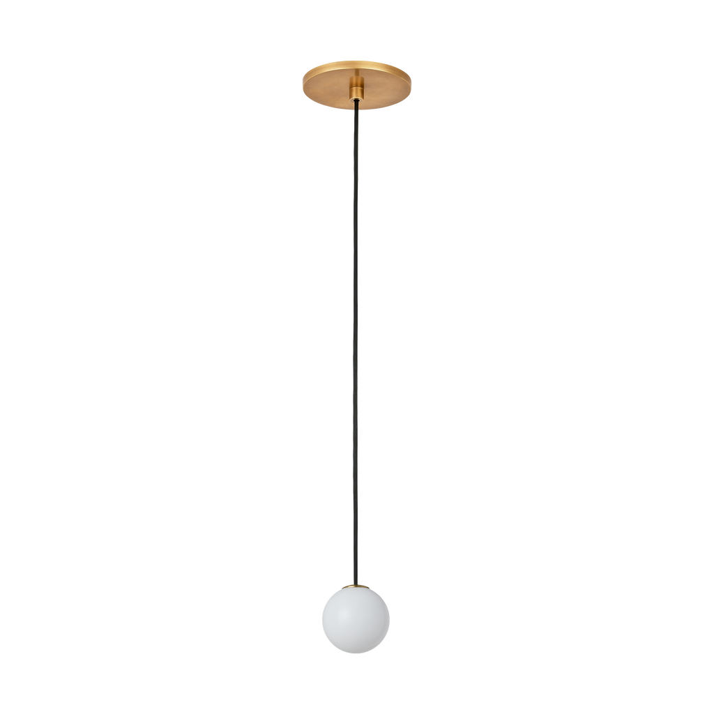 Orbet 1 Light Pendant hand rubbed antique brass 2700K 90 CRI