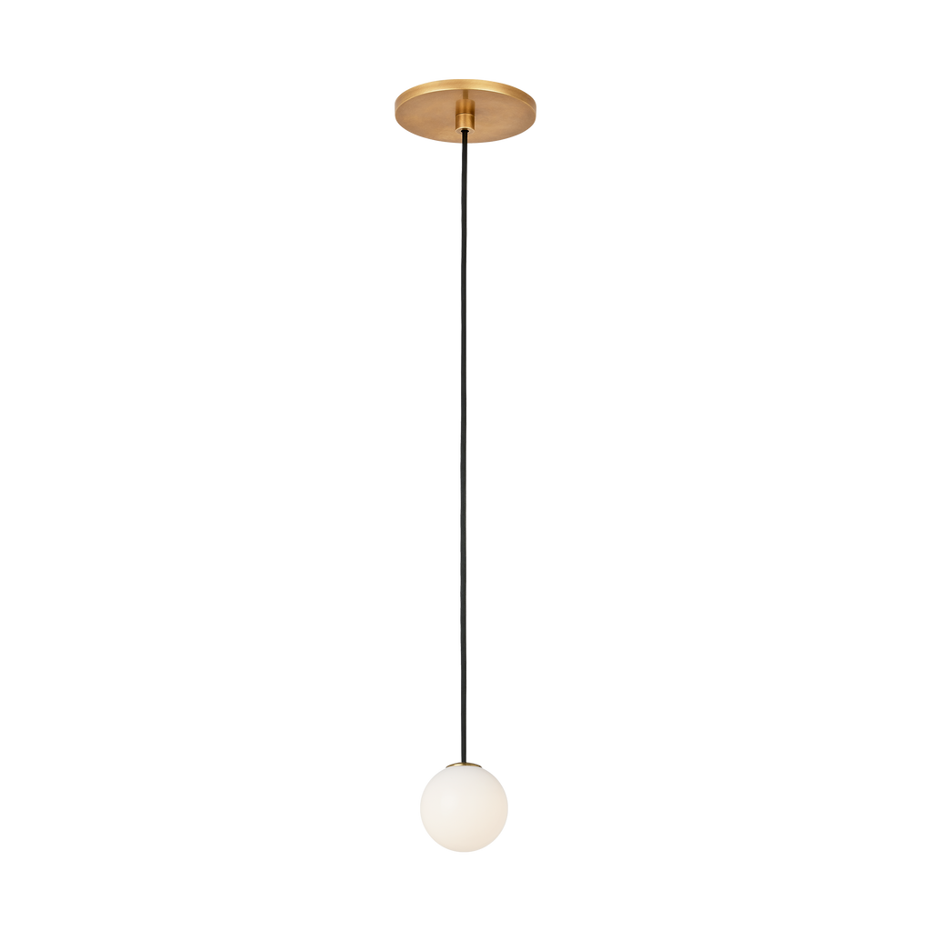 Orbet 1 Light Pendant hand rubbed antique brass 2700K 90 CRI