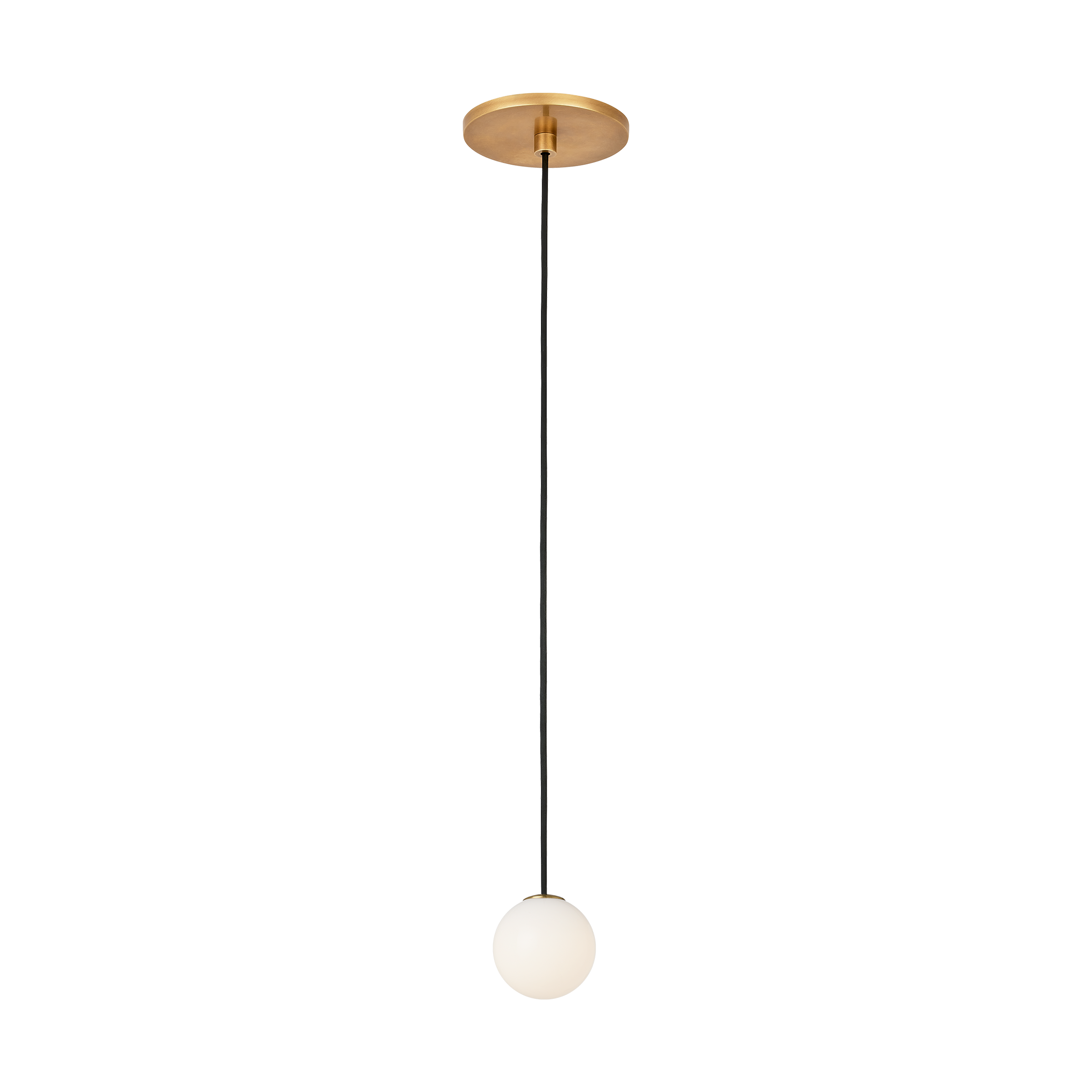Orbet 1 Light Pendant hand rubbed antique brass 2700K 90 CRI