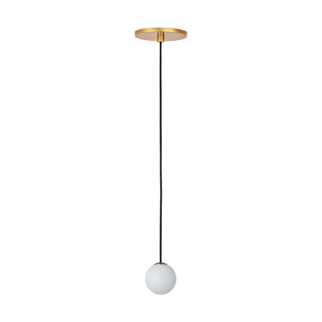 Orbet 1 Light Pendant hand rubbed antique brass 2700K 90 CRI