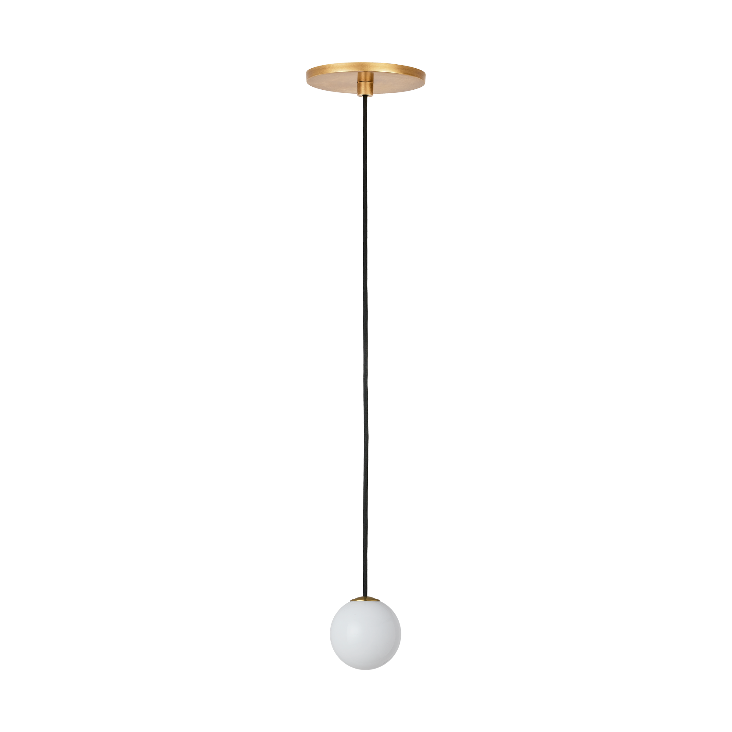 Orbet 1 Light Pendant hand rubbed antique brass 2700K 90 CRI
