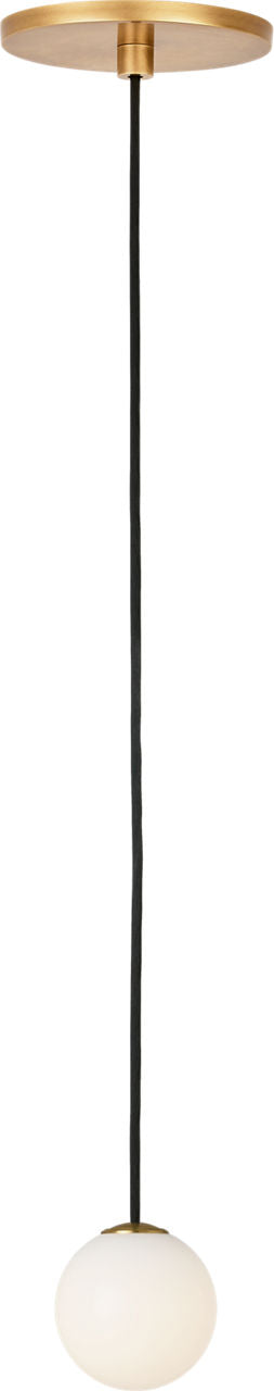 Orbet 1 Light Pendant hand rubbed antique brass 2700K 90 CRI