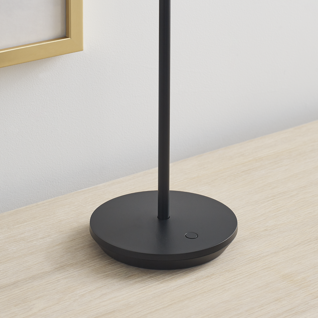 Nevis Accent Rechargeable Table Lamp Black 2700K 90 CRI wall charger included