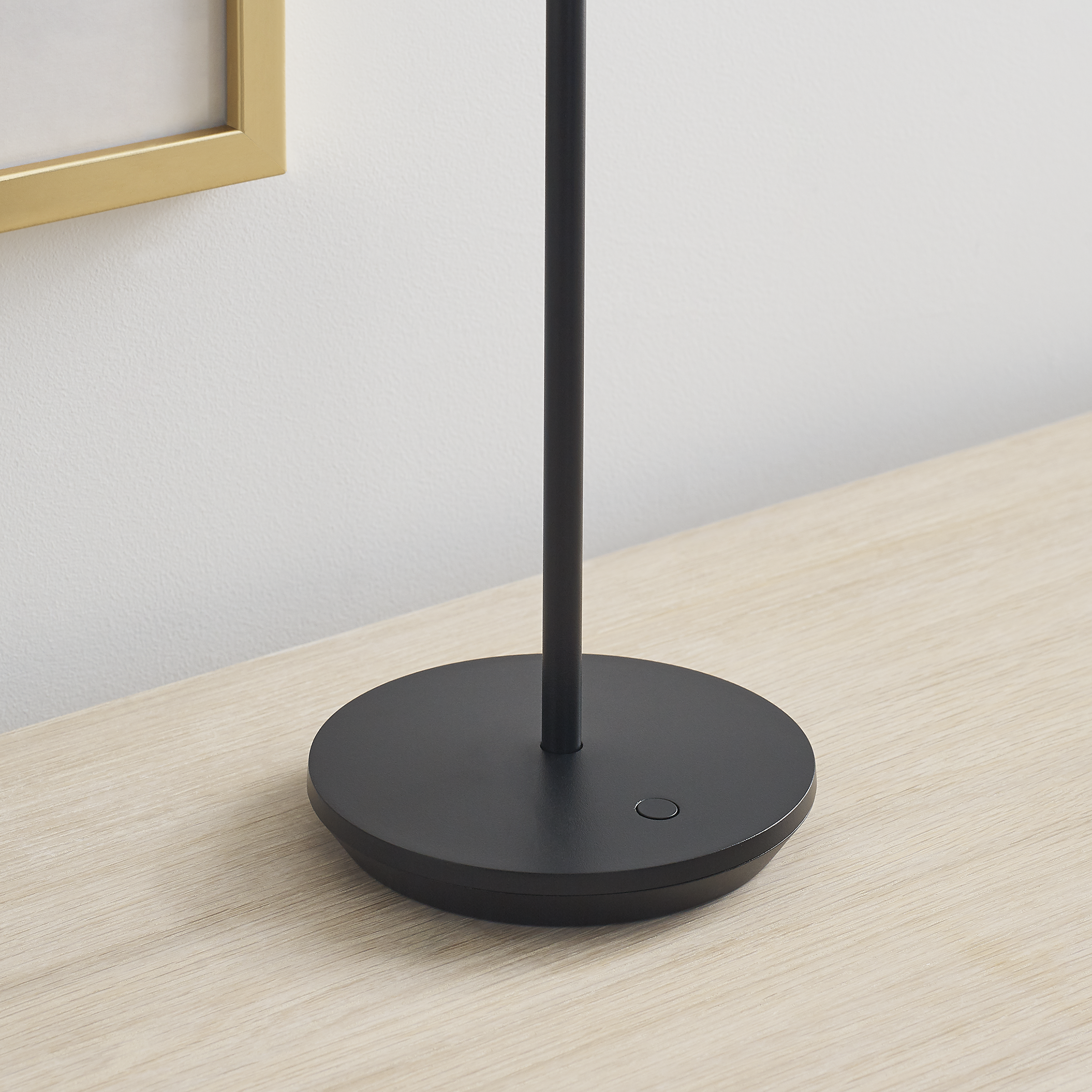 Nevis Accent Rechargeable Table Lamp Black 2700K 90 CRI wall charger included