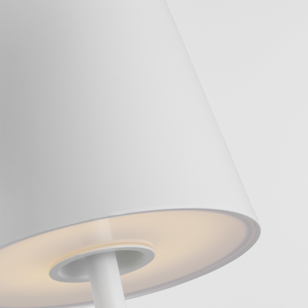 Nevis Accent Rechargeable Table Lamp matte White 2700K 90 CRI wall charger included