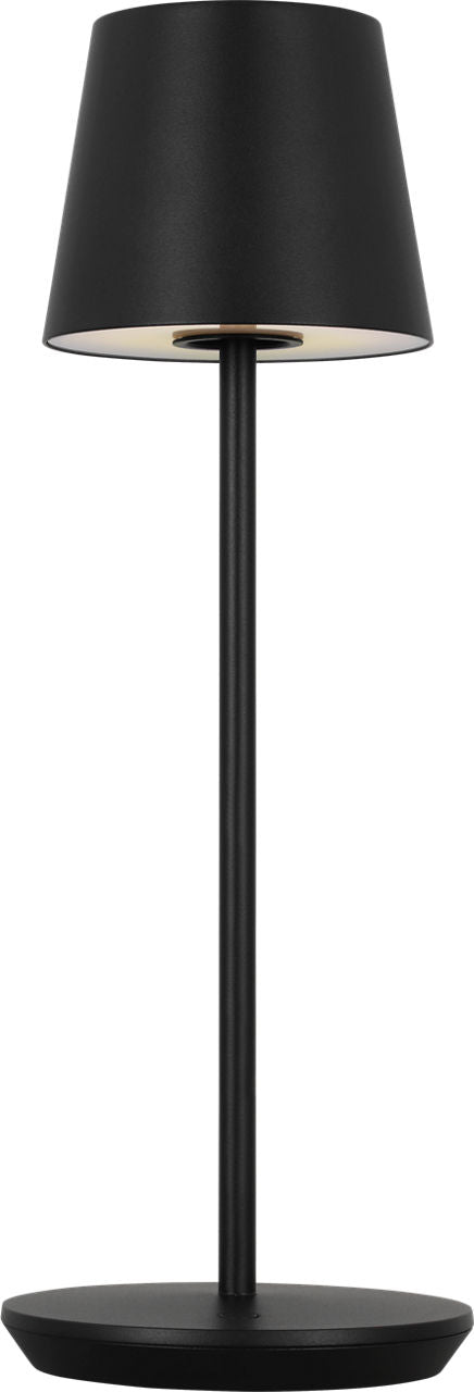 Nevis Accent Rechargeable Table Lamp Black 2700K 90 CRI wall charger included