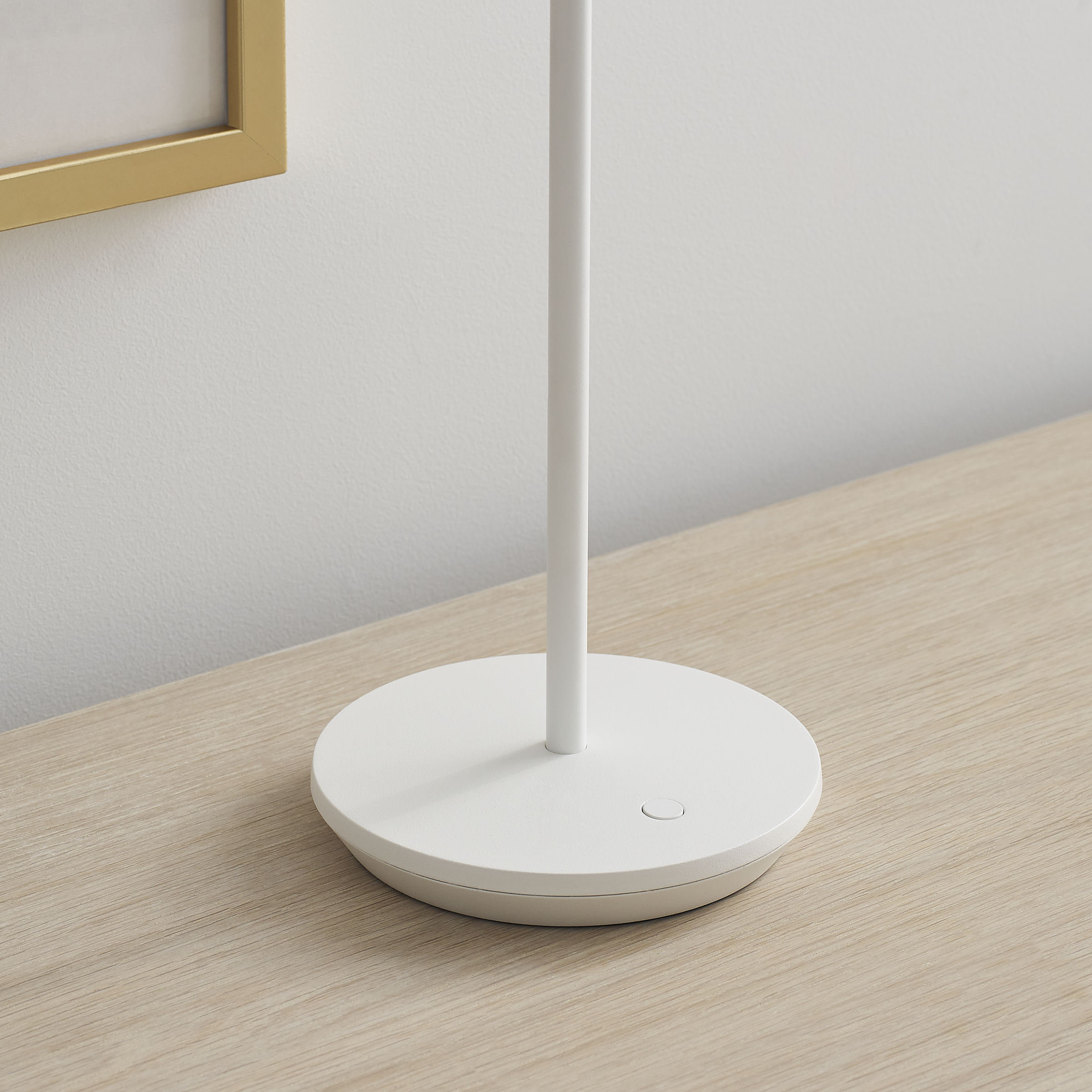 Nevis Accent Rechargeable Table Lamp matte White 2700K 90 CRI wall charger included