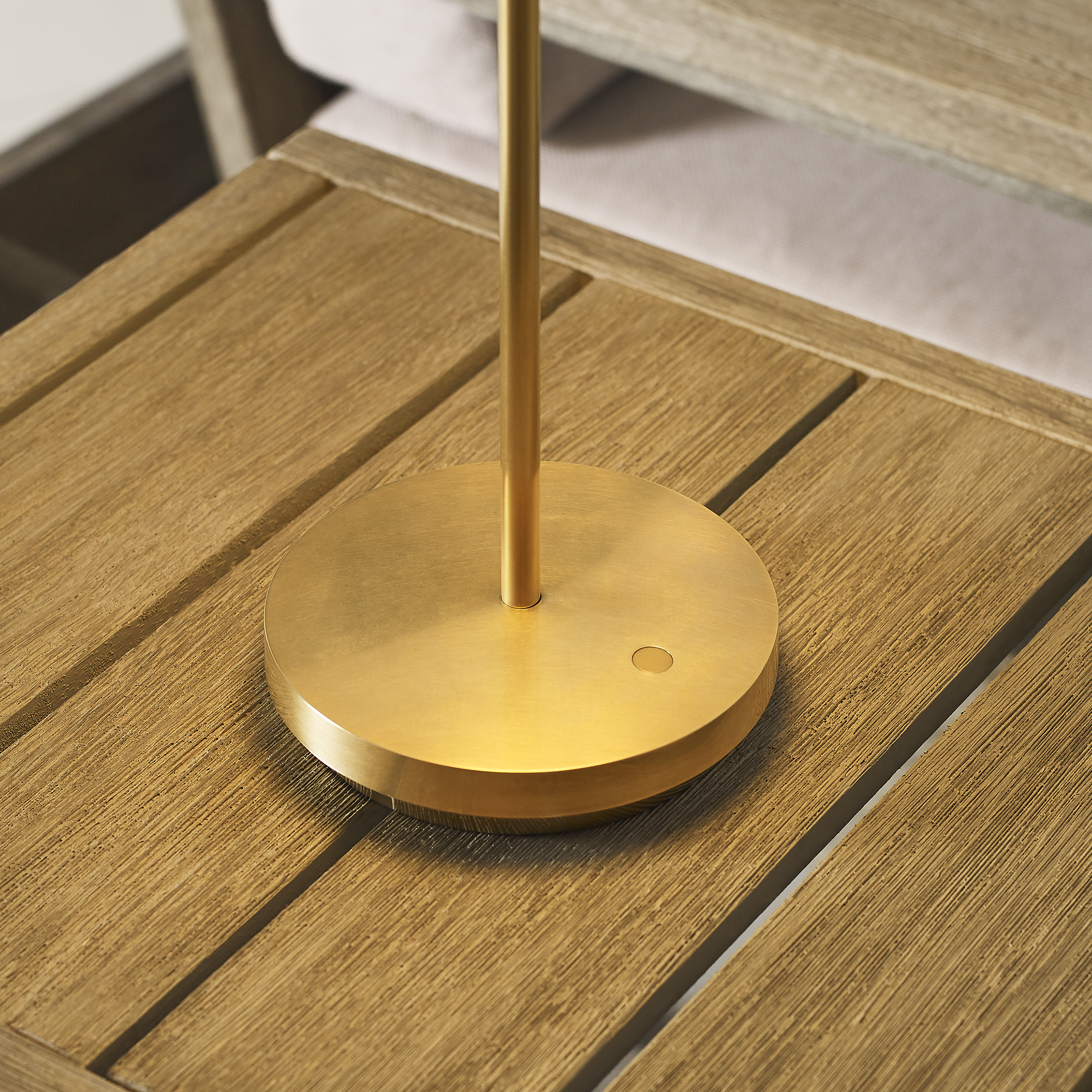 Tepa Accent Rechargeable Table Lamp Natural Brass 2700K 90 CRI wall charger included