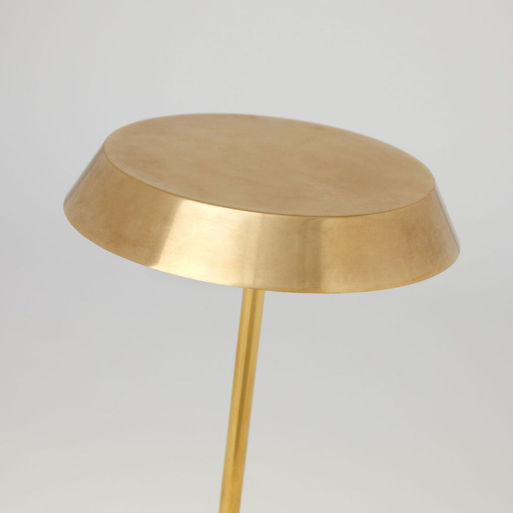 Tepa Accent Rechargeable Table Lamp Natural Brass 2700K 90 CRI wall charger included