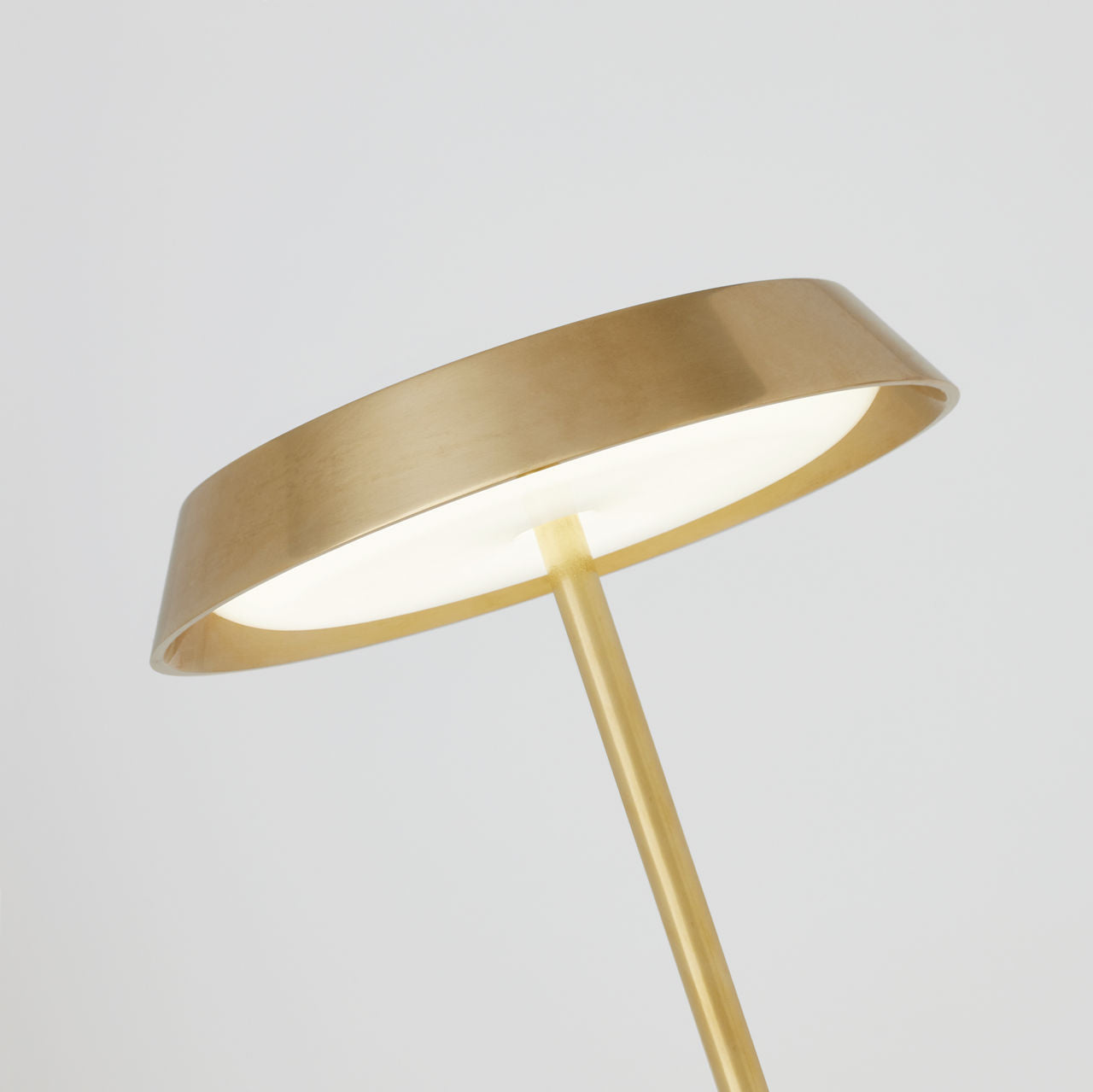 Tepa Accent Rechargeable Table Lamp Natural Brass 2700K 90 CRI wall charger included