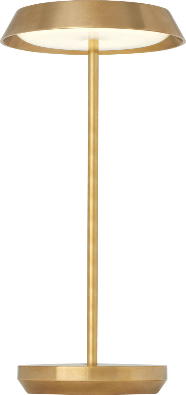 Tepa Accent Rechargeable Table Lamp Natural Brass 2700K 90 CRI wall charger included