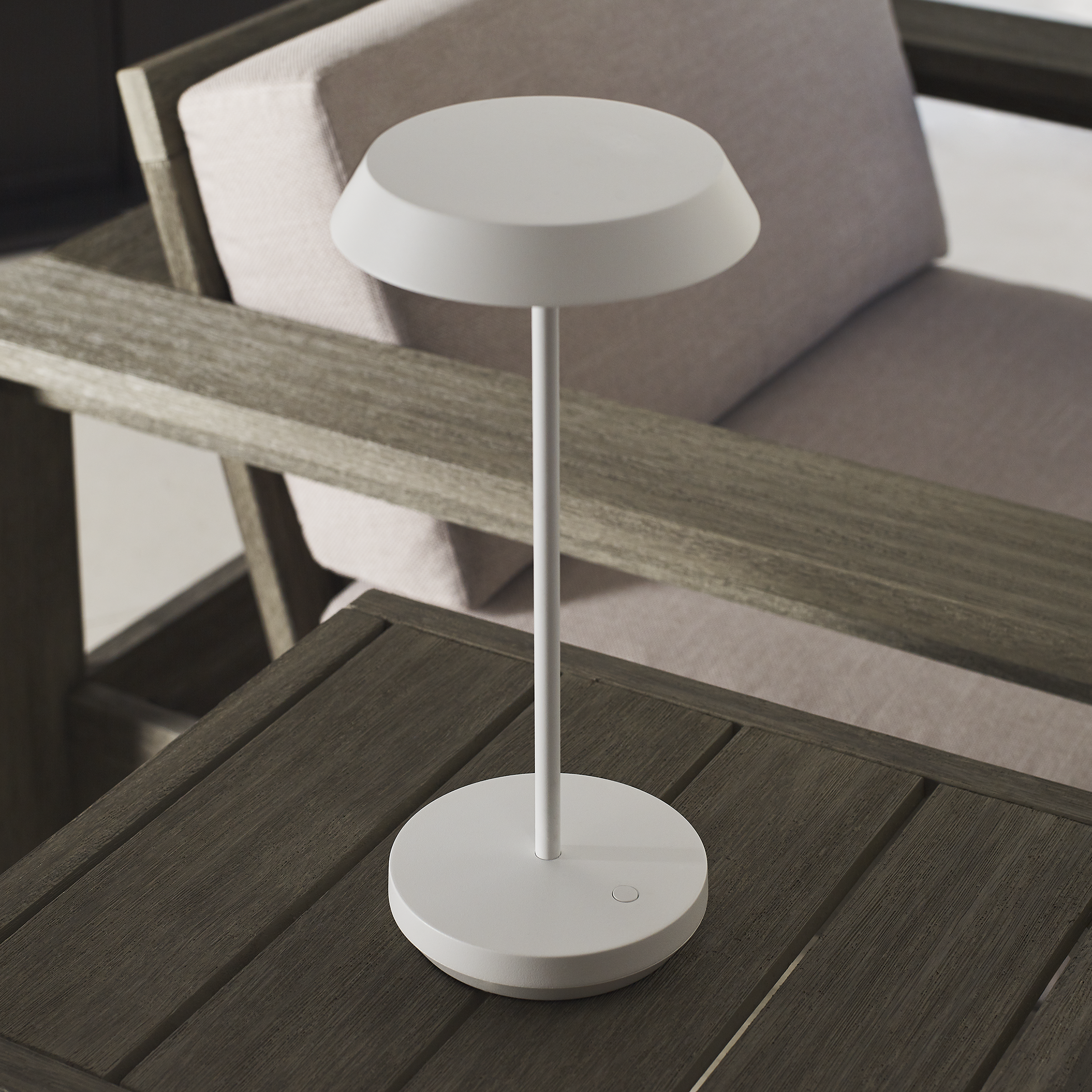 Tepa Accent Rechargeable Table Lamp matte White 2700K 90 CRI wall charger included