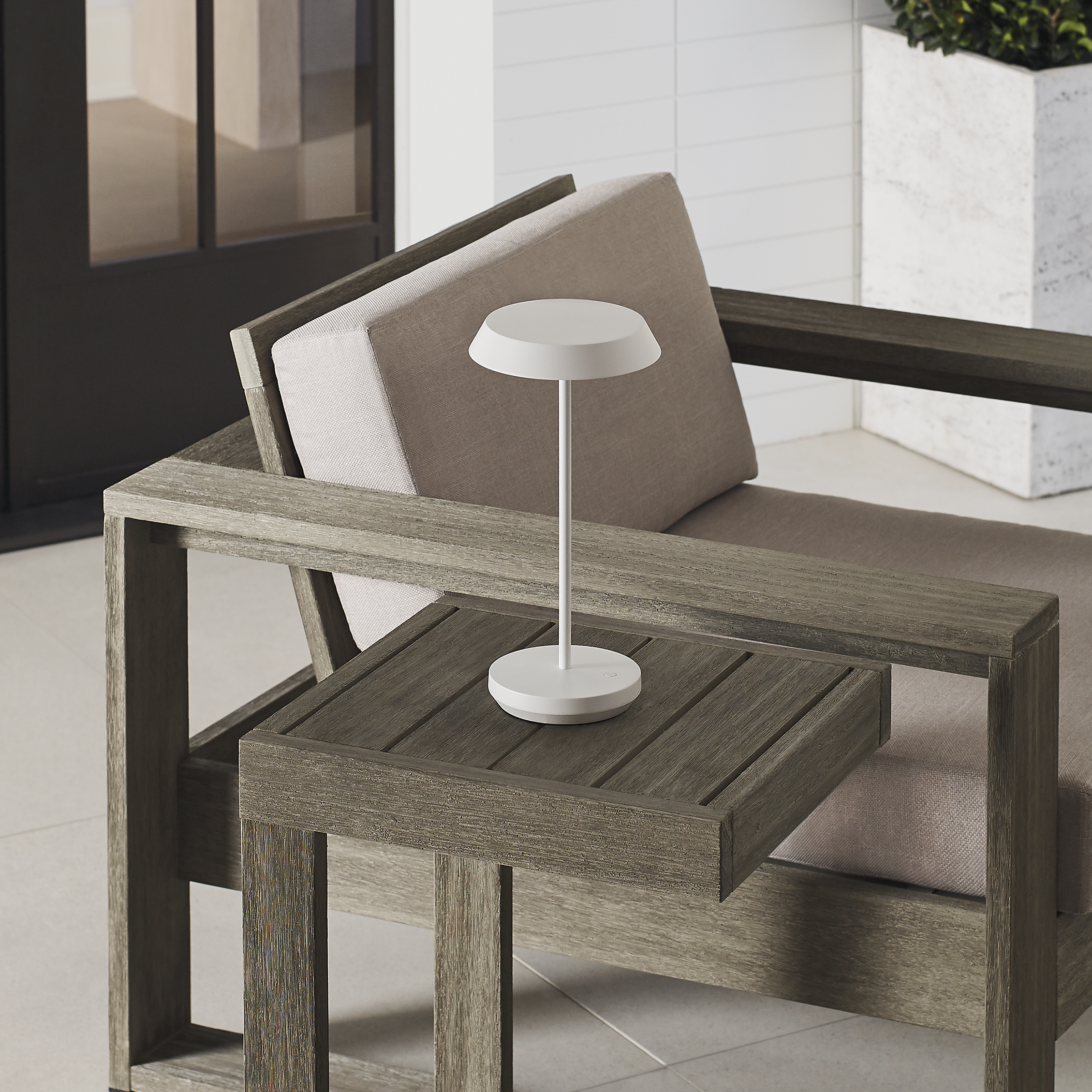 Tepa Accent Rechargeable Table Lamp matte White 2700K 90 CRI wall charger included