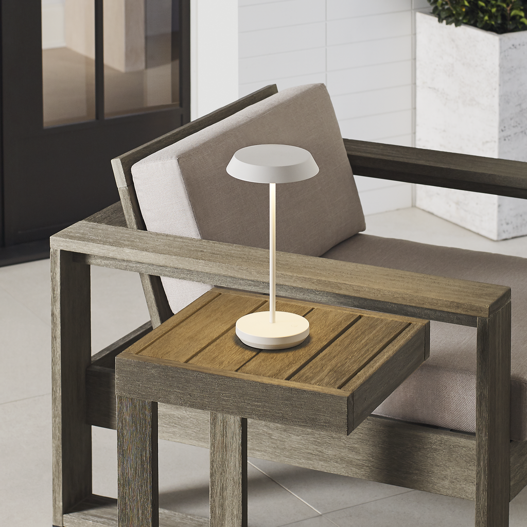 Tepa Accent Rechargeable Table Lamp matte White 2700K 90 CRI wall charger included