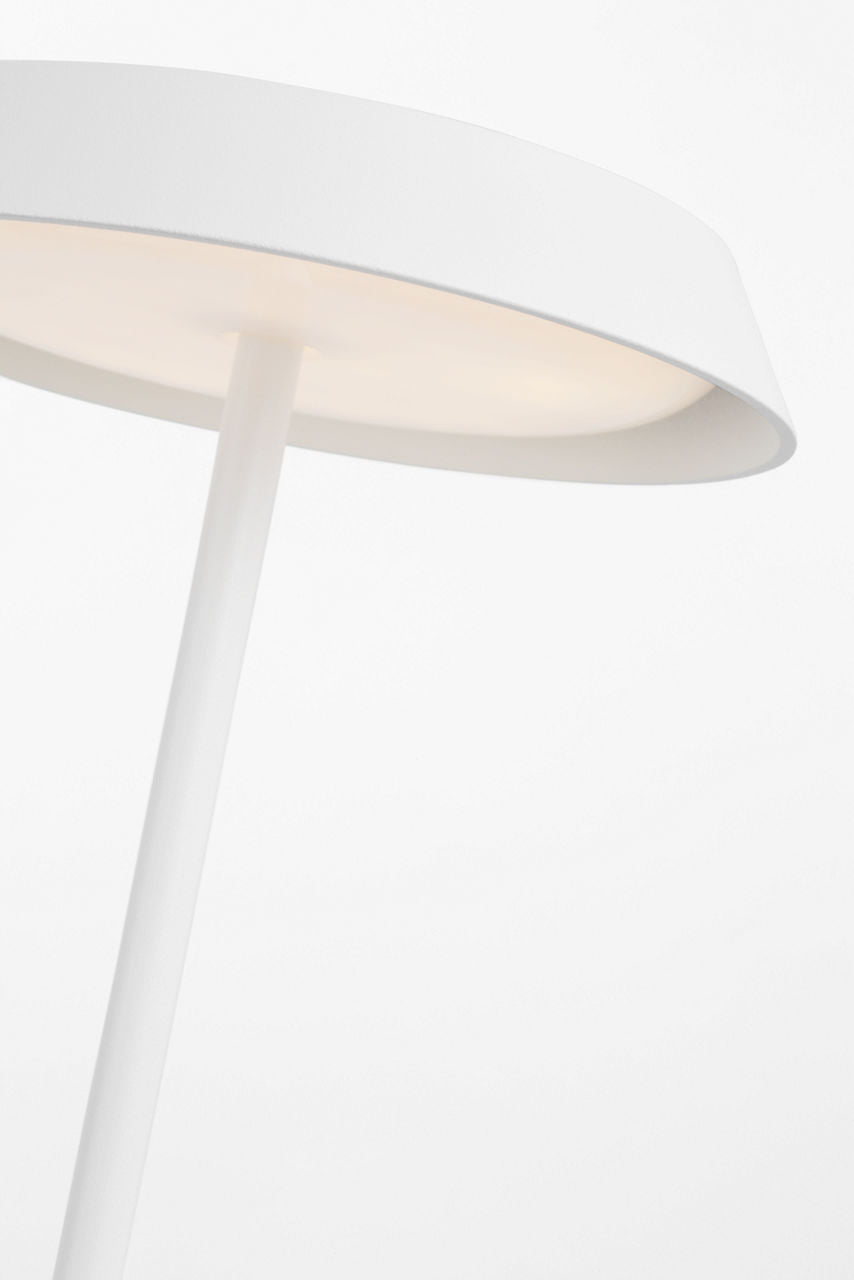 Tepa Accent Rechargeable Table Lamp matte White 2700K 90 CRI wall charger included