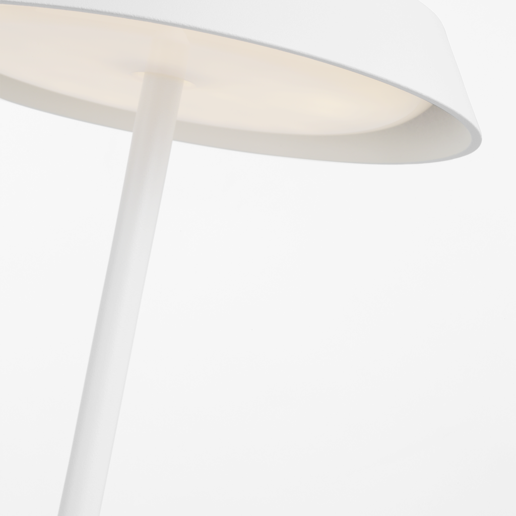 Tepa Accent Rechargeable Table Lamp matte White 2700K 90 CRI wall charger included