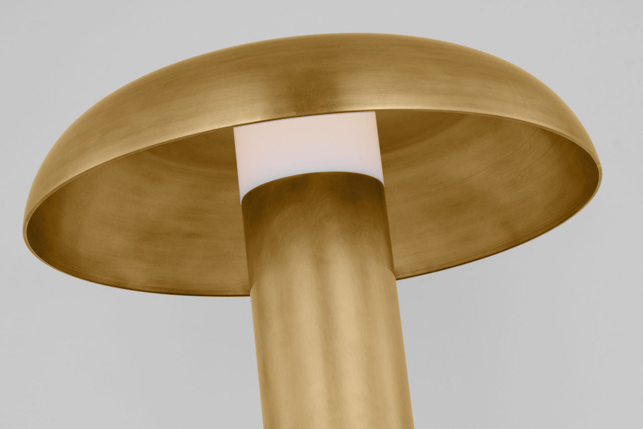 Louver Medium Table Lamp Natural Brass 2700K 90 CRI