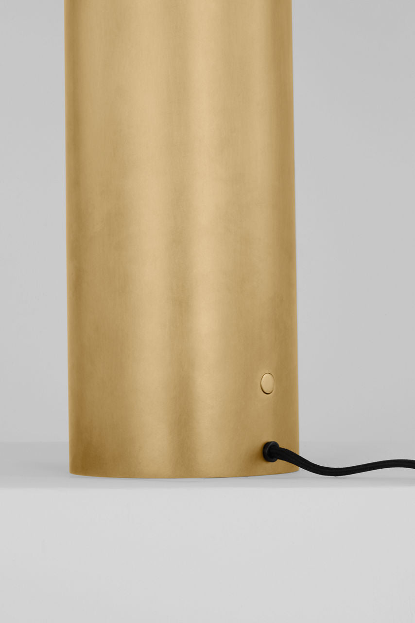 Louver Medium Table Lamp Natural Brass 2700K 90 CRI