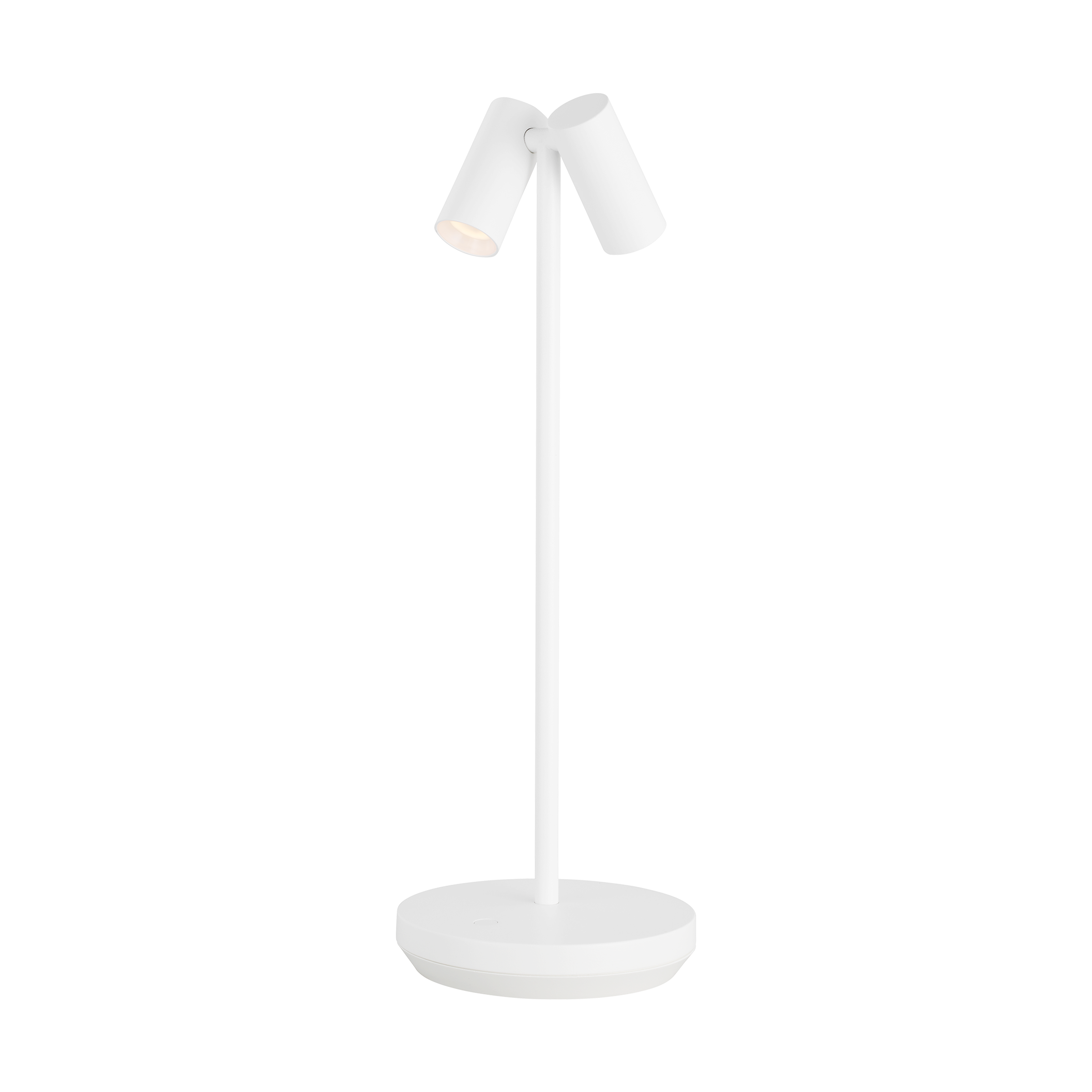 Doppia Accent Rechargeable Table Lamp matte White 2700K 90 CRI wall charger included