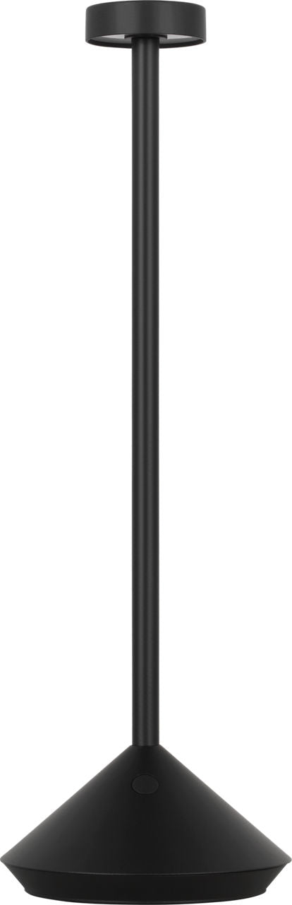 Moneta Accent Rechargeable Table Lamp Black 2700K 90 CRI wall charger included