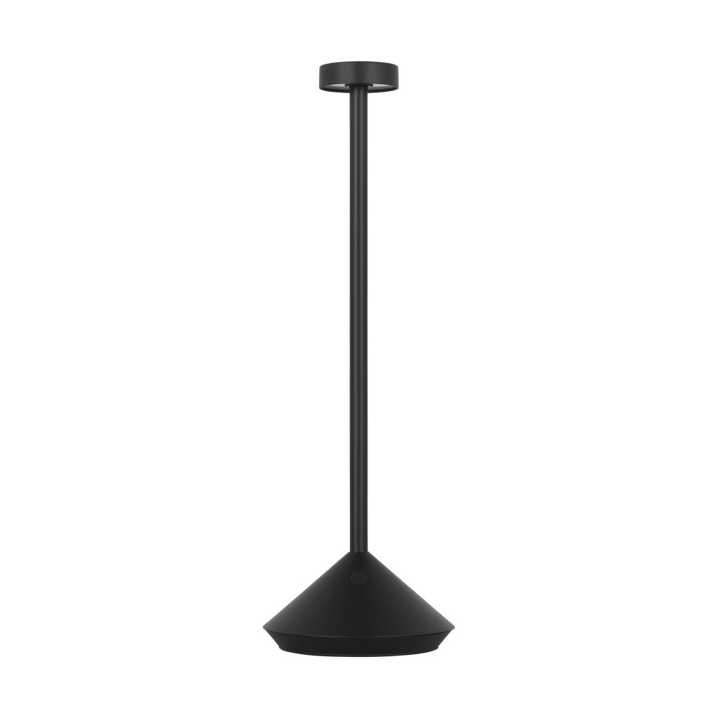 Moneta Accent Rechargeable Table Lamp Black 2700K 90 CRI wall charger included