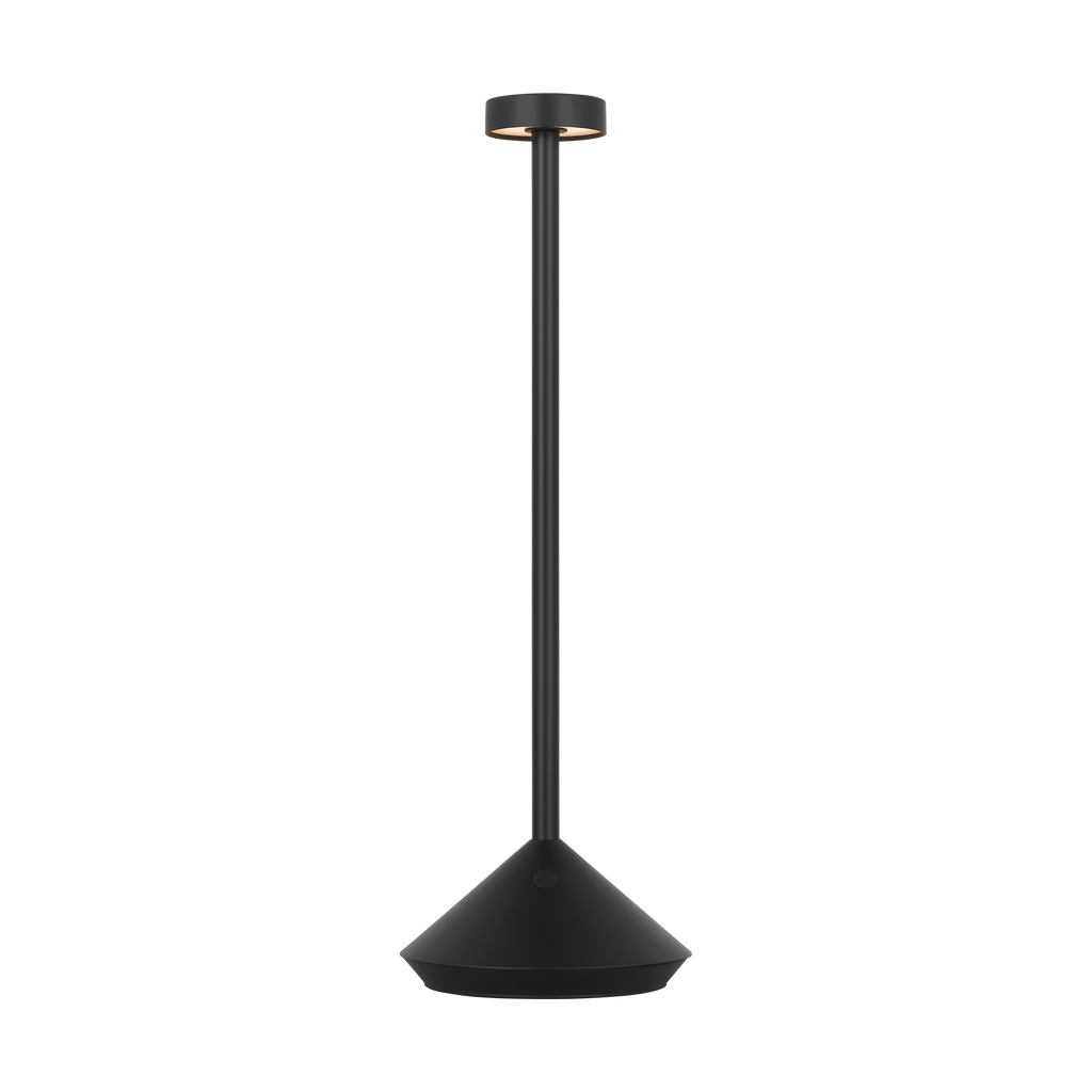 Moneta Accent Rechargeable Table Lamp Black 2700K 90 CRI wall charger included