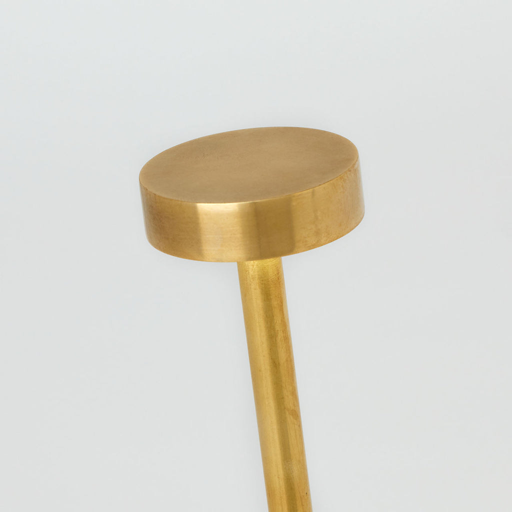 Moneta Accent Rechargeable Table Lamp Natural Brass 2700K 90 CRI wall charger included