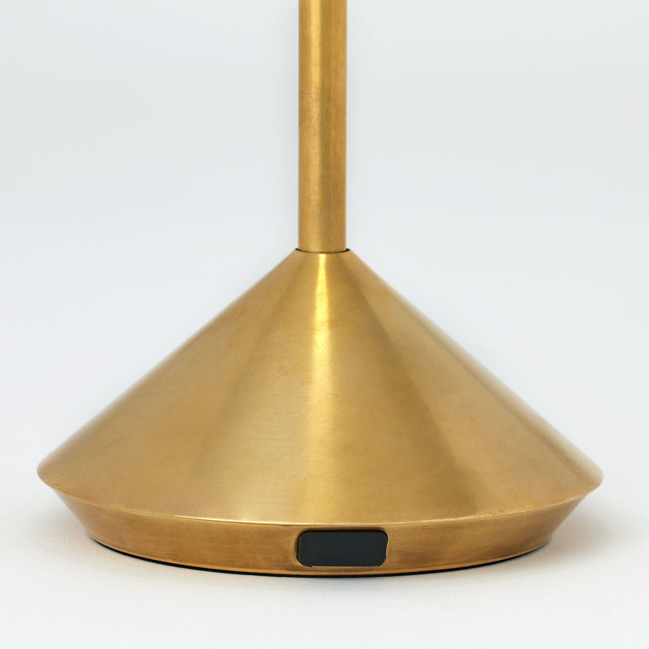 Moneta Accent Rechargeable Table Lamp Natural Brass 2700K 90 CRI wall charger included