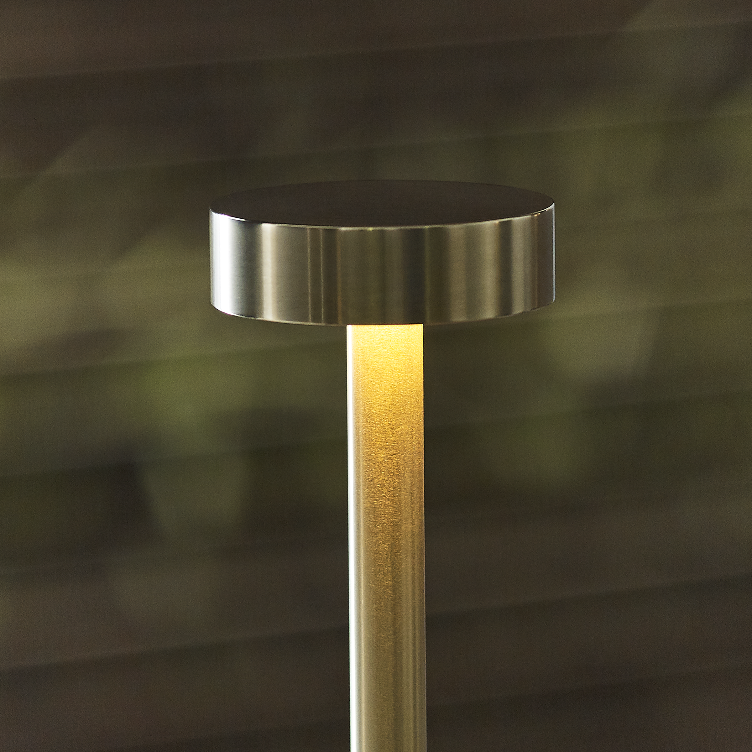 Moneta Accent Rechargeable Table Lamp Natural Brass 2700K 90 CRI wall charger included