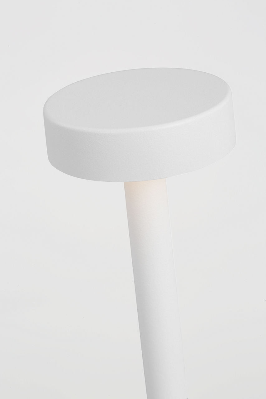 Moneta Accent Rechargeable Table Lamp matte White 2700K 90 CRI wall charger included