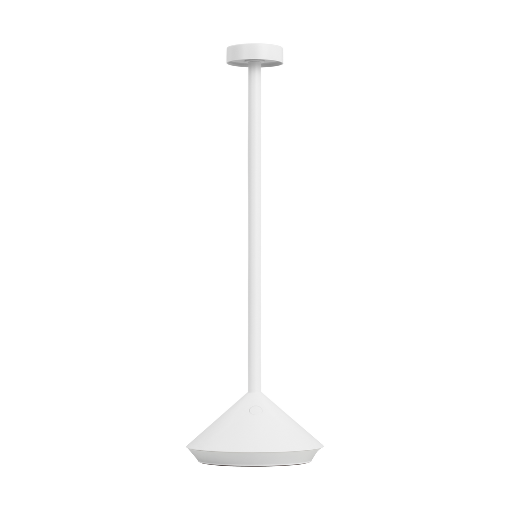Moneta Accent Rechargeable Table Lamp matte White 2700K 90 CRI wall charger included