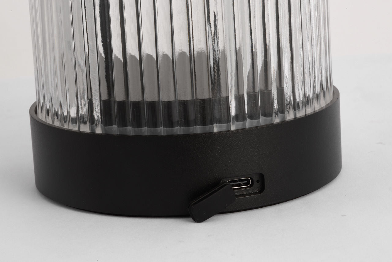 Tawa Accent Rechargeable Table Lamp Black 2700K 90 CRI wall charger included